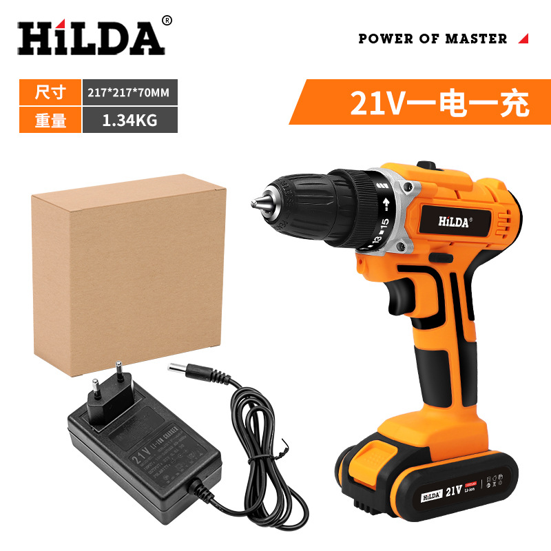 HiLDA/HiLDA destornillador eléctrico recargable batería de litio linterna taladro impacto taladro 12V16.8V21V