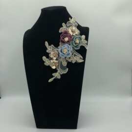 DIY新款百搭立体定型花多层珠片骨绳对花 女装礼服衣帽辅料朵花