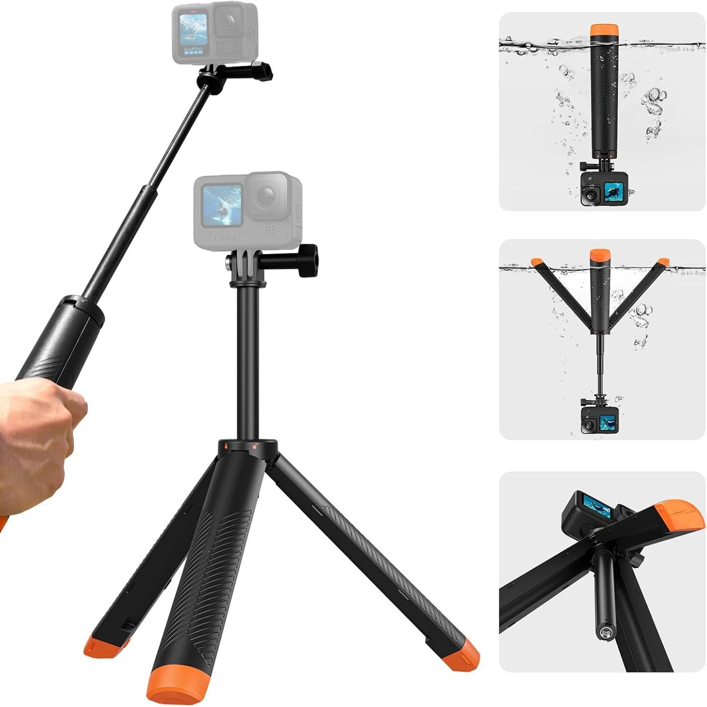 Estabilizador de fotografía submarina Gopro accesorios de fotografía de buceo cámara deportiva resistente al agua de mano barra de flotabilidad