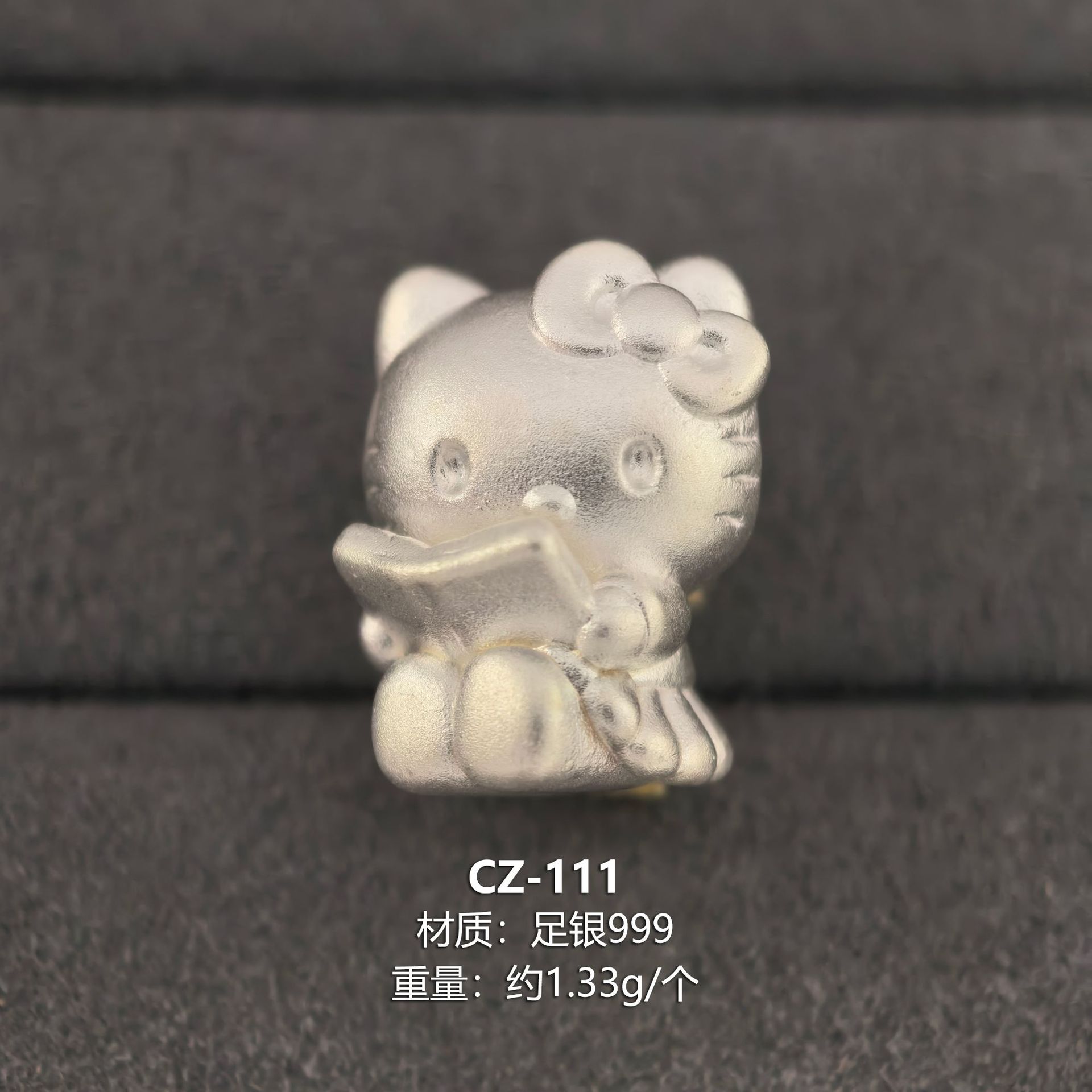 Pure Silver 999 Hello Kitty Fortune Beads My Melody Spacer Beads Handmade String DIY Jewelry Accessories Pure Silver Kt Cat Loose Beads