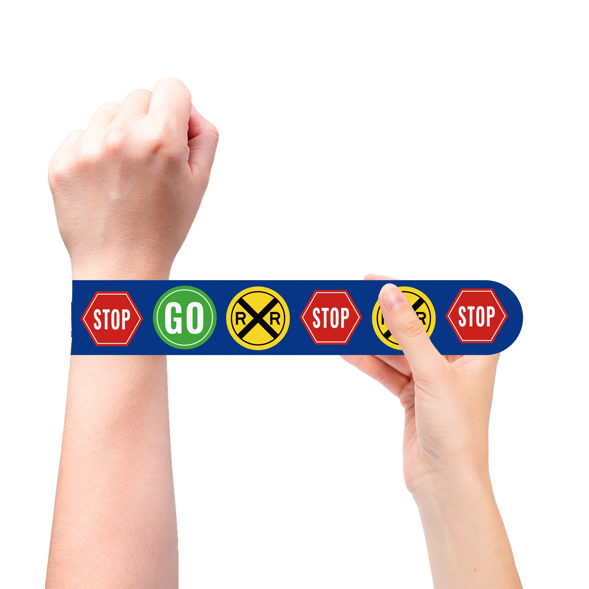 Nuevo tren transfronterizo amazónico temático anillo de goma juguete infantil pulsera de fiesta