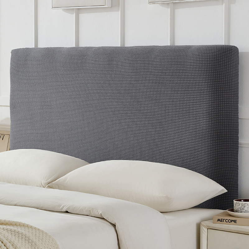 Funda de cabecero de jacquard gruesa, a prueba de polvo, antideslizante, resistente al desgaste, protector de cabecero elástico de cobertura completa para uso doméstico.