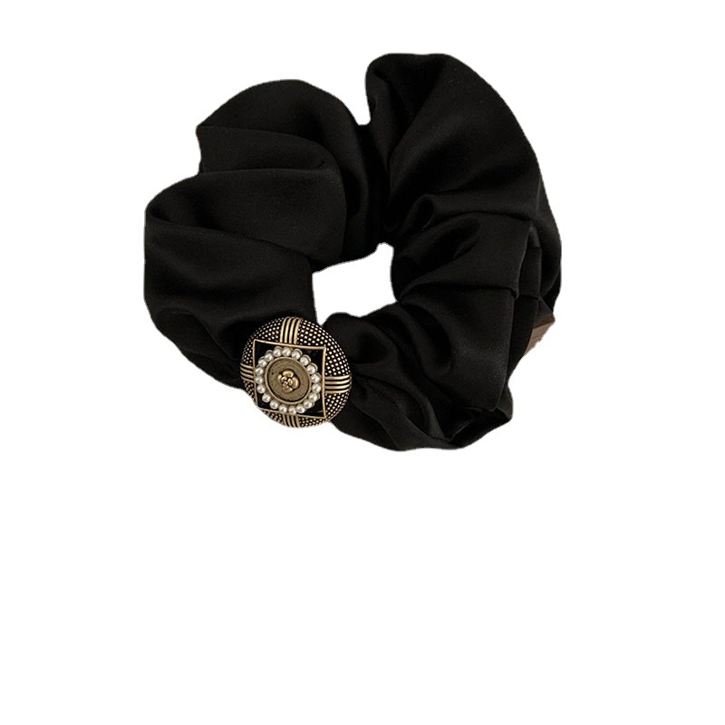 Vintage bronze ~ fransk hårløkke Hovedbeklædning Høj elastisk bindebånd Hår Tilbehør til kort hår Baghovedet Oprullet hårreb Korea_voghion.com