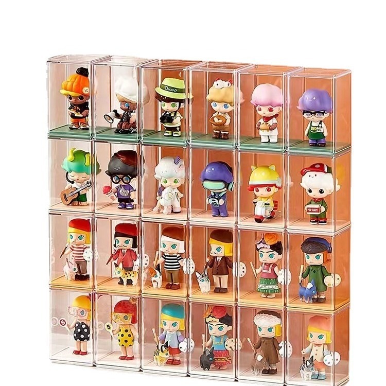 メーカー製ブラインドボックス収納ディスプレイボックス バブルマート収納ボックス 透明防塵PSモデルフィギュア 積み木おもちゃ|undefined