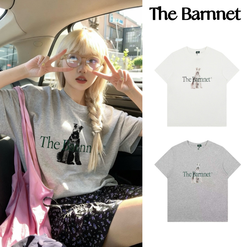 In-Stock Korean the Barnne* Eight-Letter Puppy Print Round-Neck Short-Sleeve Loose Casual T-Shirt, Available for Dropshipping In-Stock Korean the Barnne* Eight-Letter Puppy Print Round-Neck Short-Sleeve Loose Casual T-Shirt, Available for Dropshipping