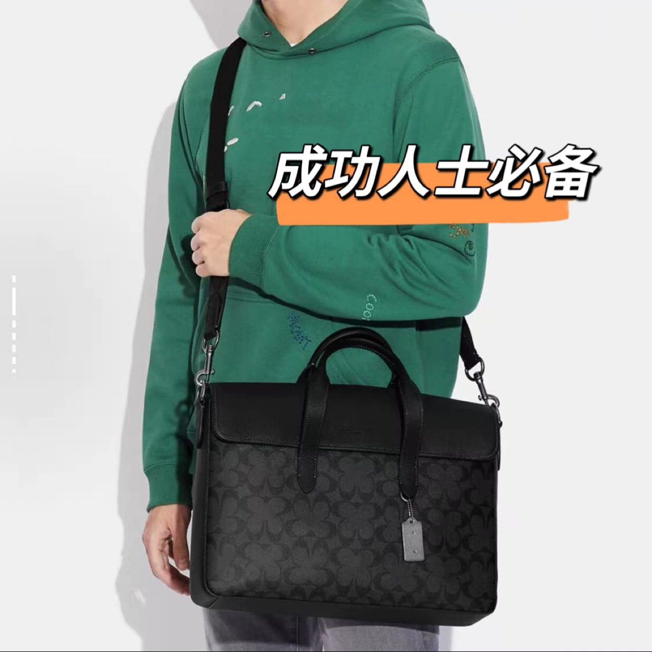 Leather one-shoulder bag for leisure, cowhide