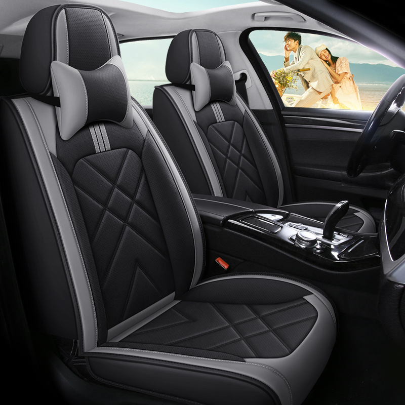 Foreign Trade Cross-border International Station Seat Cushion Pineapple Color Full Leather Universal Five-seat Car Seat