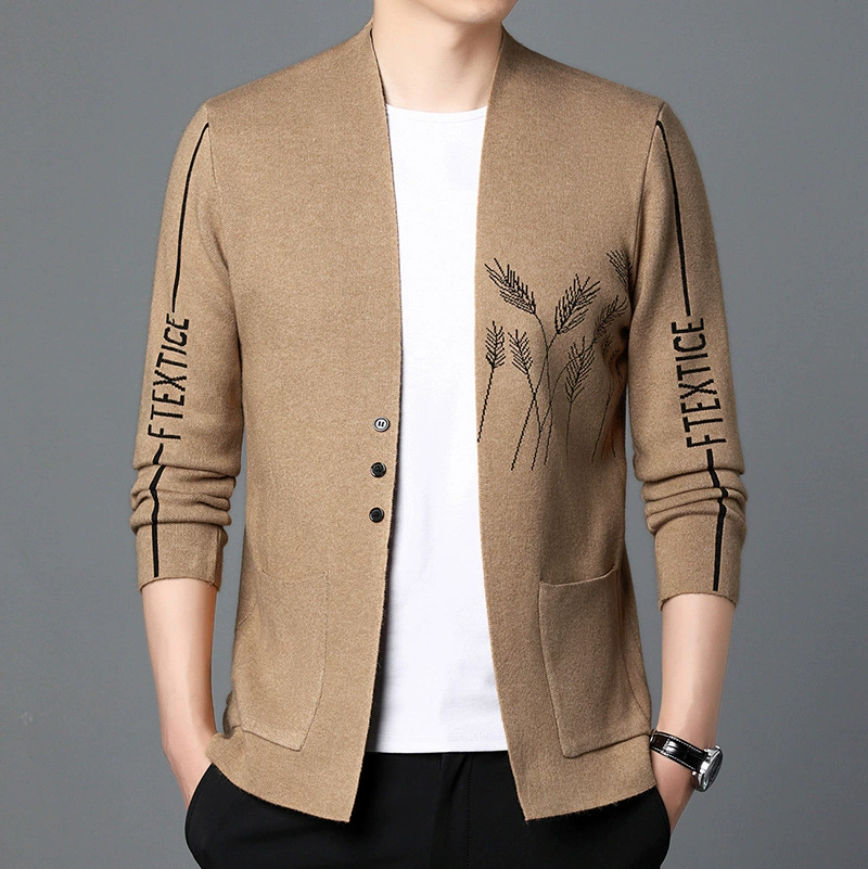 2023 новый осенний мужской свитер-кардиган, мужской тонкий свитер, Молодежная мужская Повседневная вязаная куртка, поколение волос