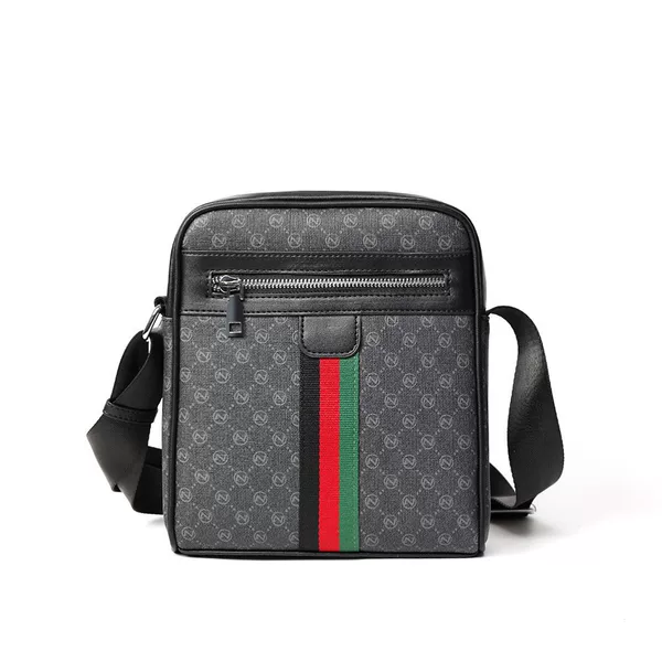 2026 New Model Men's Classic Monogram Messenger Bag, Fashionable Crossbody Shoulder Bag, Casual Crossbody Bag, Unisex Style