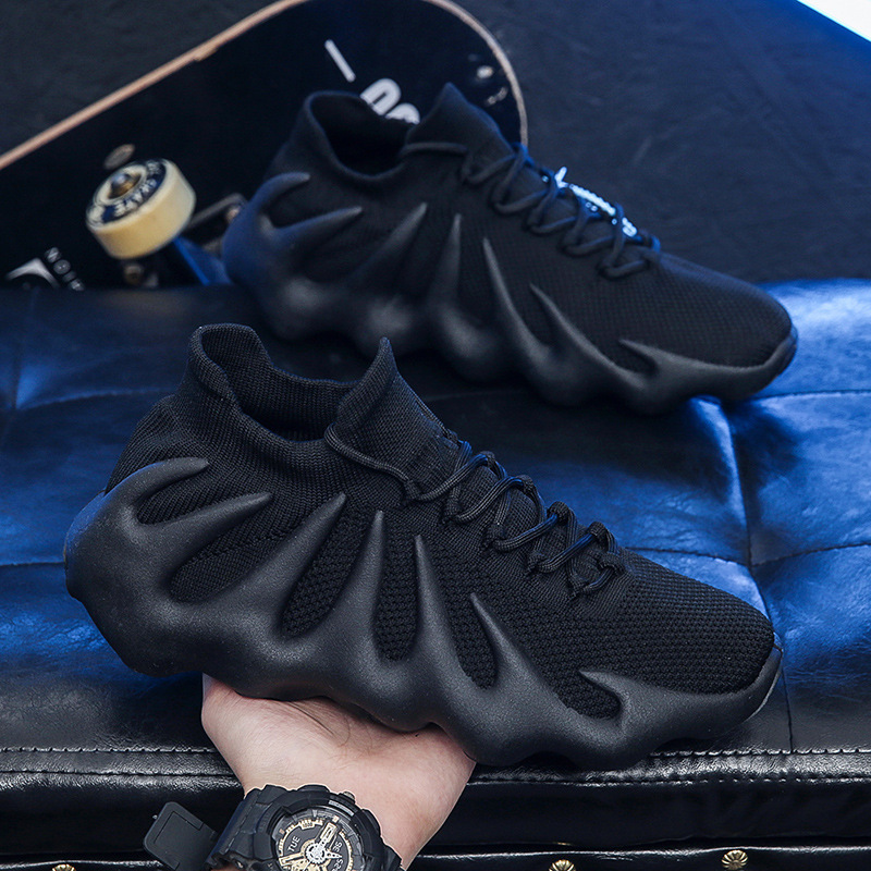 2025 new flying woven octopus casual sneaker Korean fashion lovers shoes breathable volcano socks men's shoes