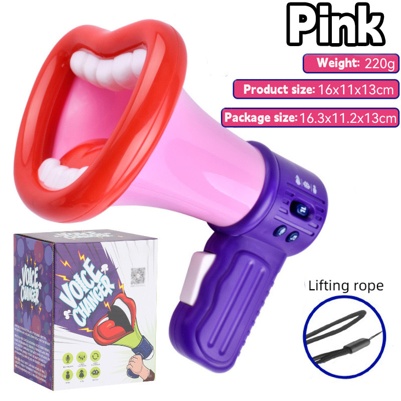 핑크 다기능 보이스 체인저 + 랜야드(영어 박스)