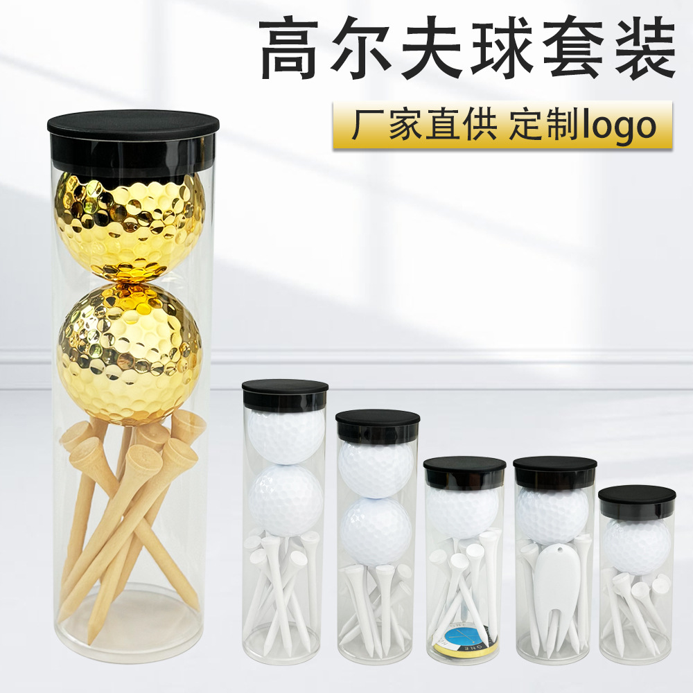 국경 간 재고 골프 튜브 세트 골프 공 TEE 녹색 포크 액세서리 인쇄 게스트 로고