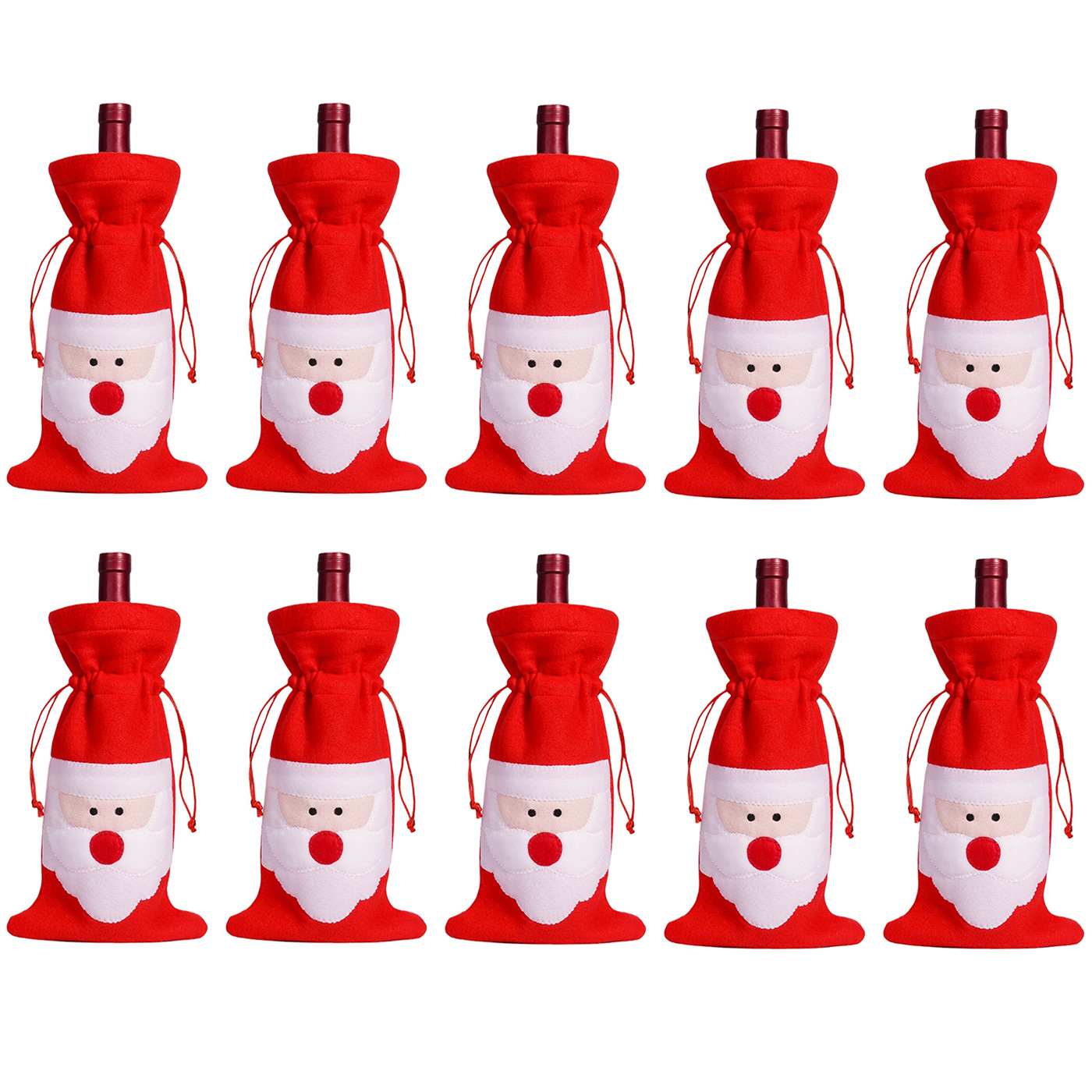 Botella de vino de Navidad transfronteriza decorativa decoración de vinos de Santa Claus creativos accesorios de botella de vino de mesa de fiesta