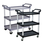 塑料餐车酒店服务车酒水车火锅车三层多功能手推车餐厅饭店送餐车