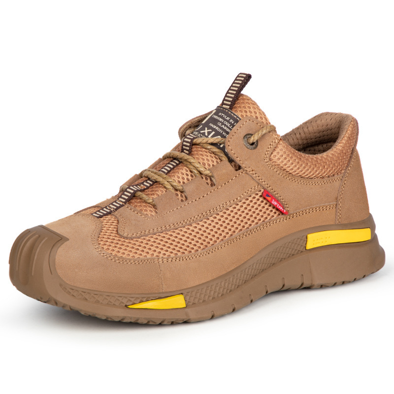 Customized labor protection shoes men's steel head Anti-smashing anti-puncture wear comfortable deodorant light soft bottom safety protection work shoes wholesale Customized labor protection shoes men's steel head Anti-smashing anti-puncture wear comfortable deodorant light soft bottom safety protection work shoes wholesale