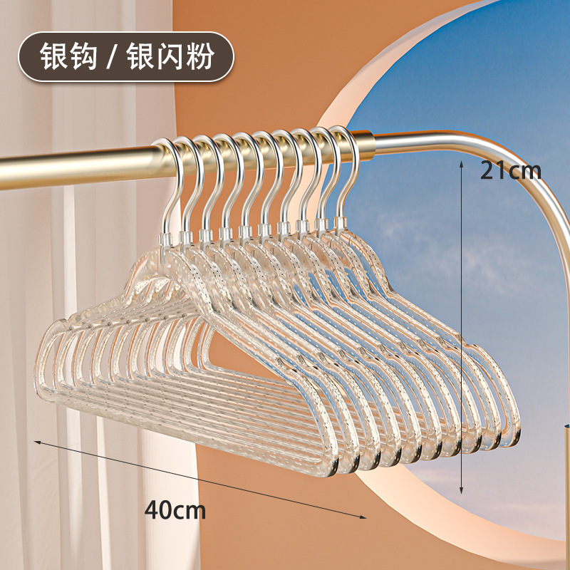 Acrílico percha de ropa transparente percha de ropa doméstica sin marcas percha de ropa antideslizante tienda de ropa de lujo ligera soporte de secado especial image 10