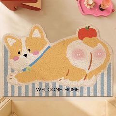 卡通玄關絲圈耐髒耐磨地墊入戶門刮泥蹭土防滑腳墊進門可裁剪地墊