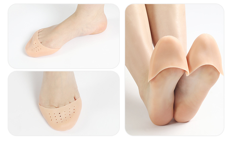 49g Weight Half Size Pad Shoe Accessories Type 1 Pair Quantity Daily Occasion Silica Gel Material Non-Slip Function Solid Color Pattern Winter, Summer, Spring Season Unisex Gender Silicone Dance Toe Covers For Women's High Heeled Shoes Anti-pain And Non-slip Shoe Covers