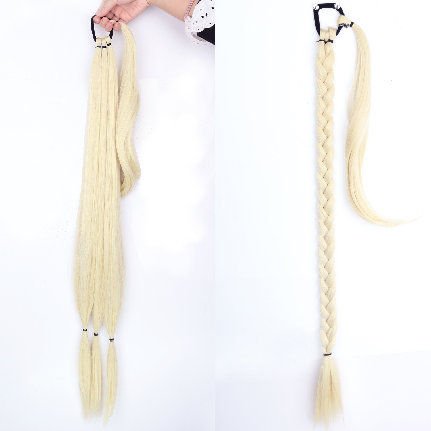 Perucas de cola de caballo mujer enredada moda extensión de cabello cola de caballo fibra sintética peruca cola de caballo peruca