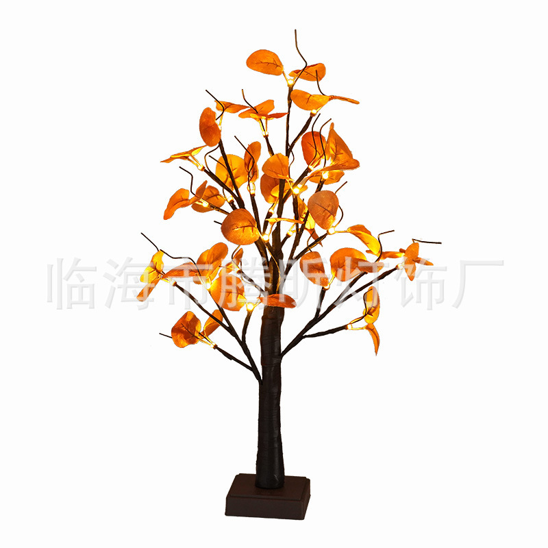 Luz de árbol LED rosa fruta ciruela color mariposa luz de abedul azul pálido hoja de arce huevo de oliva