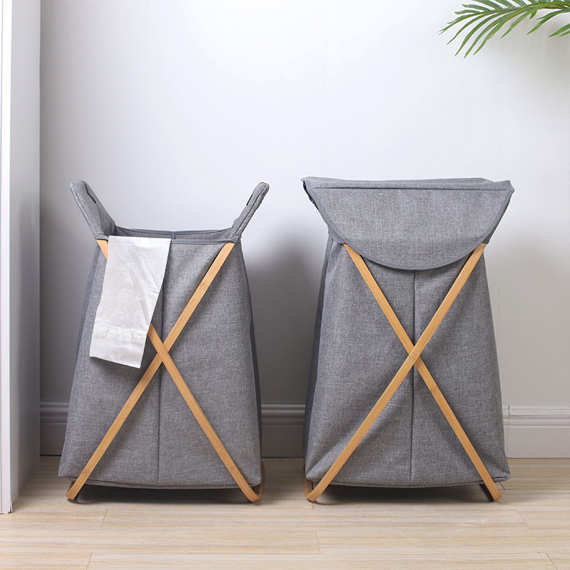 Simple ropa sucia cesta de almacenamiento ropa sucia cesta de estilo japonés plegable hogar impermeable ropa cesta