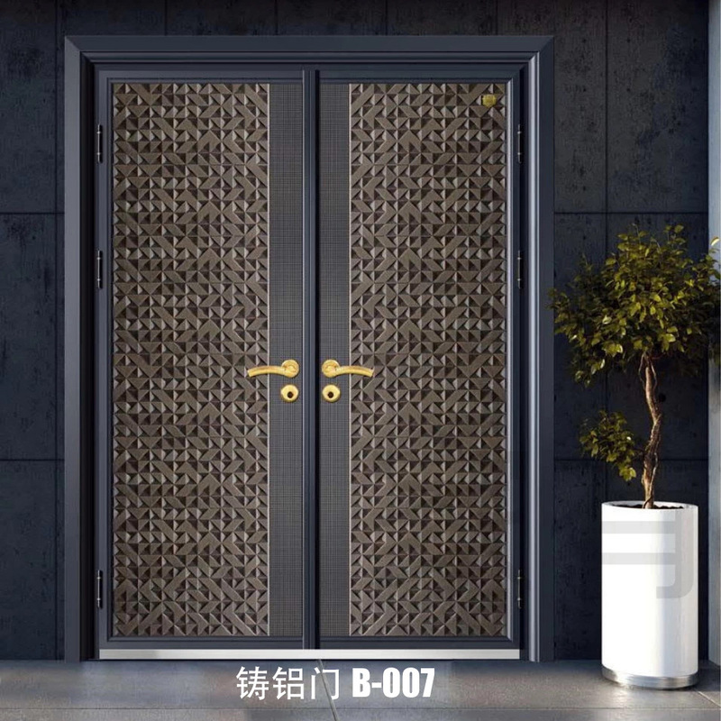 Customized Aluminum Alloy House Security Door Cast Aluminum Door Zinc Alloy Courtyard Entrance Door Aluminum Art Door Rural Self-Built House Customized Aluminum Alloy House Security Door Cast Aluminum Door Zinc Alloy Courtyard Entrance Door Aluminum Art Door Rural Self-Built House
