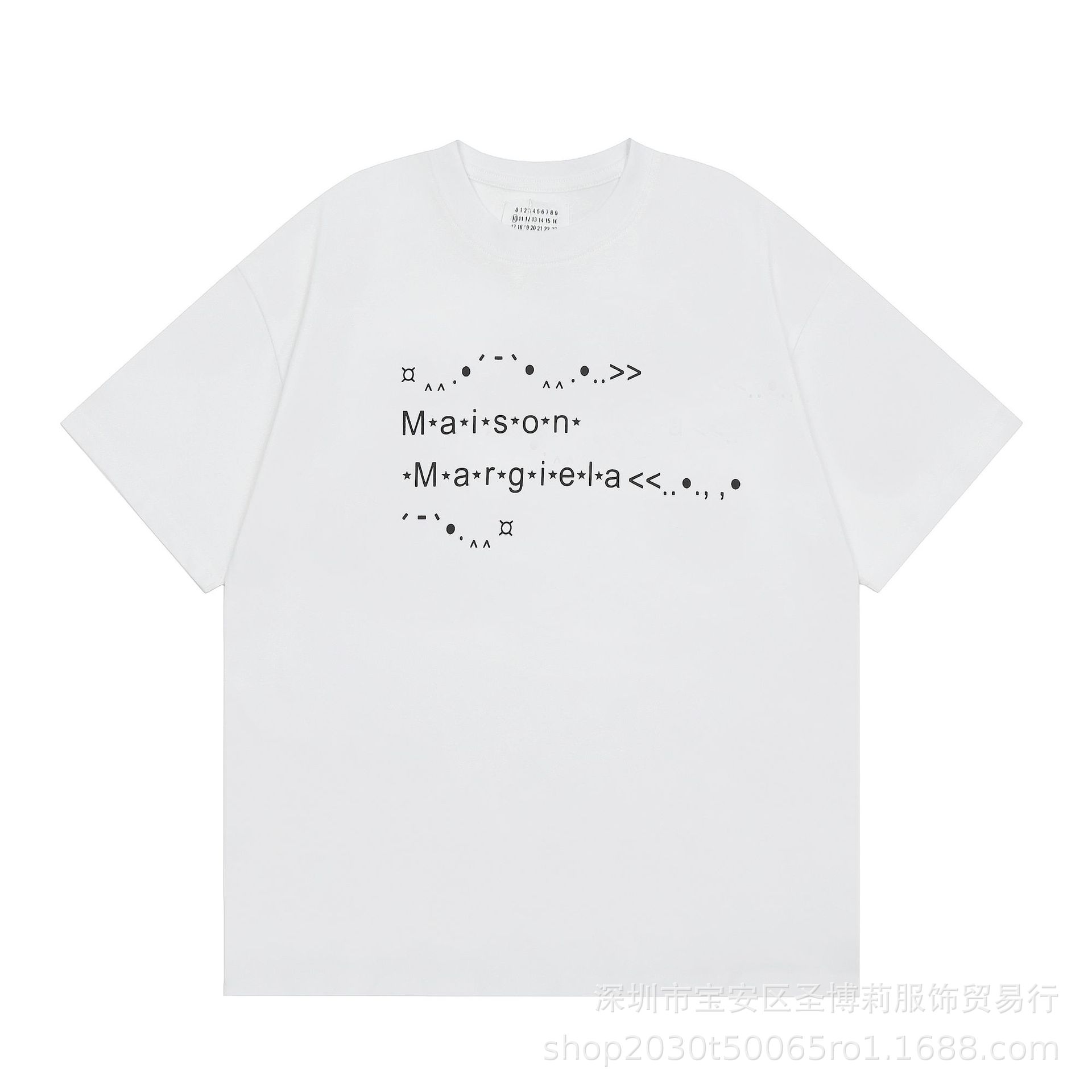 クロスボーダーメゾンマルジェラマジラデジタルプリントMM6純綿高品質男性tシャツ女性半袖潮