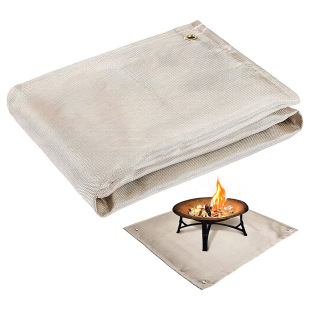 Amazon Camping Fireproof Cloth Barbecue High Temperature Insulation Pad Fiberglass Flame Retardant Cloth Bbq Supplies Insulation Cloth