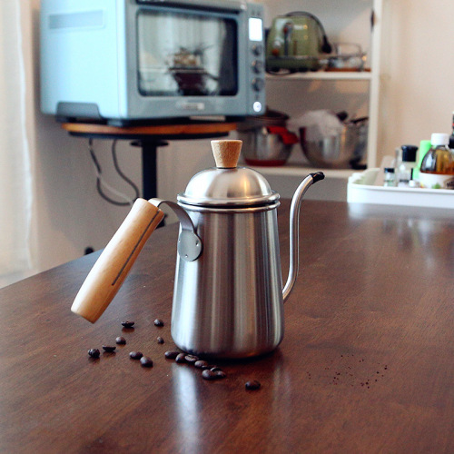 444Z wholesale hand-brewed coffee pot with hanging ears, long mouth and narrow mouth, household drip filter matching utensils, stainless steel outdoor exposure