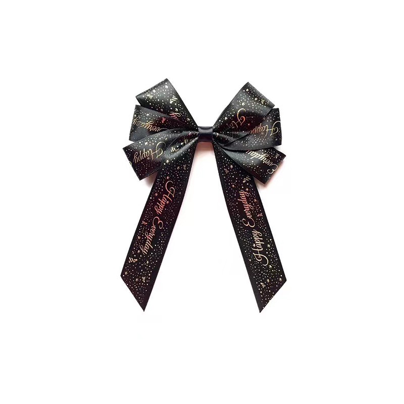 9/11CM烫金蝴蝶结成品-礼物包装装饰配件礼品盒