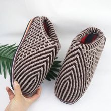 孺子牛冬季手工编织成品鞋保暖防滑加厚绵毛线棉拖鞋棉鞋棉靴1