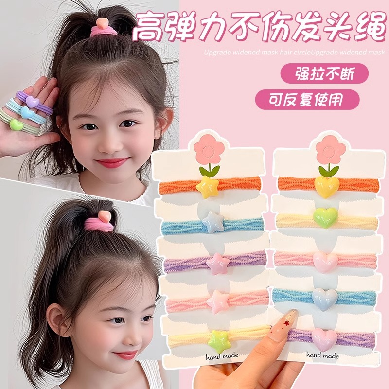 Niños de cabello de dopamina niñas bebés no lastiman anillo de cabello de alta elasticidad y duradera banda de goma cabello toque de cabello