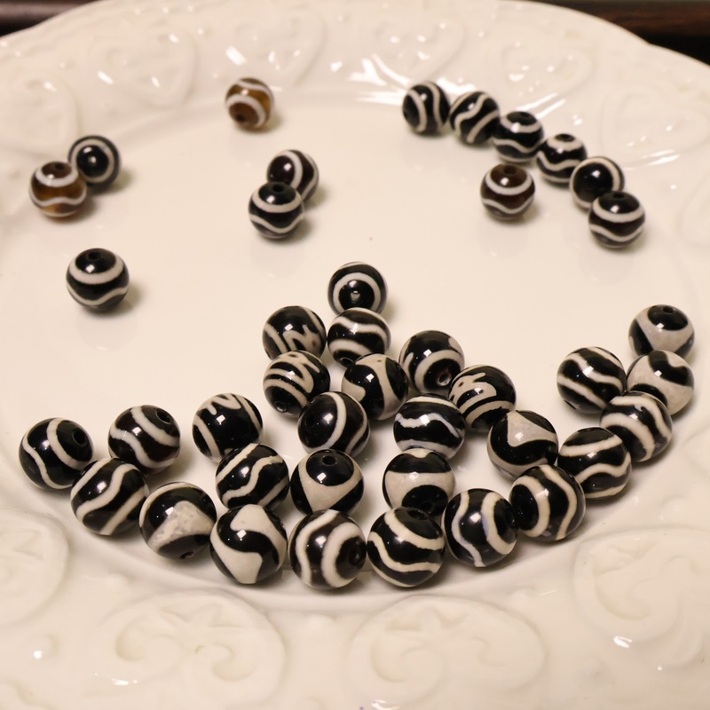 Black Agate Small Dzi Beads Loose Beads Round Beads Cultural Accessories Accessories DIY Jewelry 597 Black Agate Small Dzi Beads Loose Beads Round Beads Cultural Accessories Accessories DIY Jewelry 597
