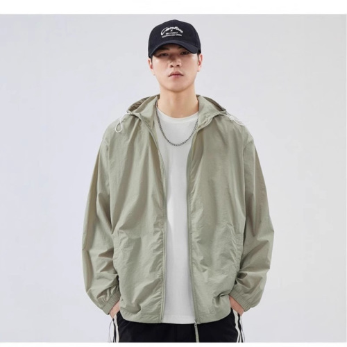 Summer Men's Outdoor Comfortable Breathable Lightweight Hooded Sun Protective Fishing Anti-Ultraviolet Breathable Jacket