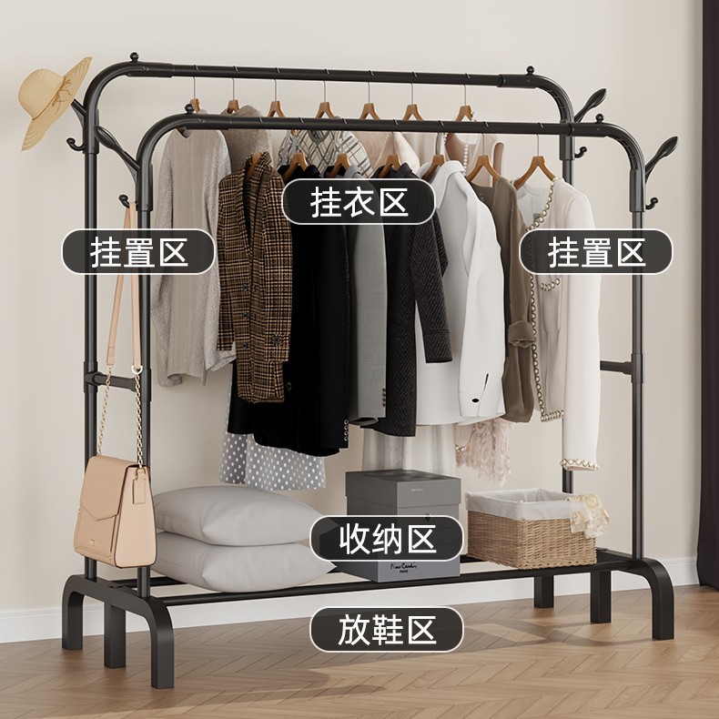 simple dormitorio percha de secado piso vertical dormitorio piso percha de sombrero casa balcón percha de ropa almacenamiento con ruedas percha de ropa