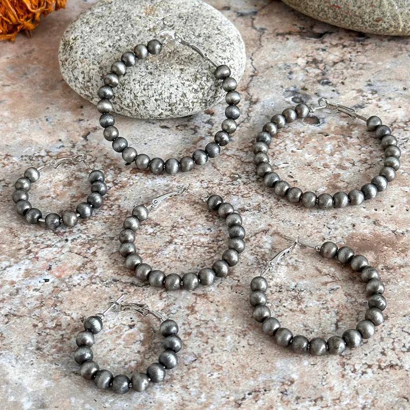 Бусы из жемчуга, аксессуар, серьги, стиль бохо, 3 пары