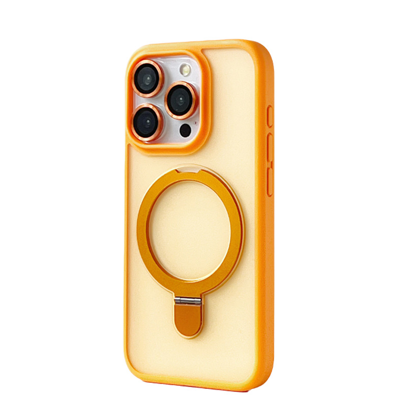 Coque magnétique givrée avec protection objectif pour iphone_voghion.com