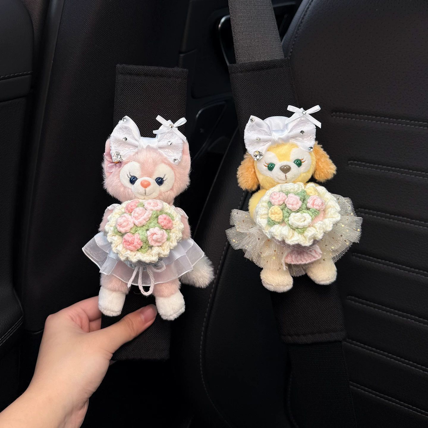 Cute Car Seatbelt Shoulder Pads with a High-End Feel for Women, Anti-Wear Clothing for a Couple, New Stellalou Design