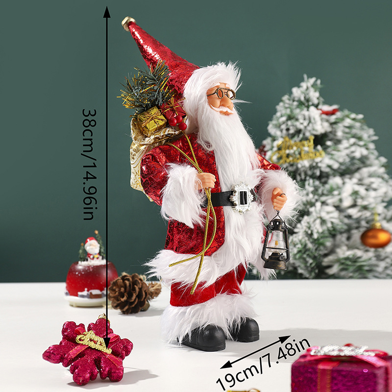 Fabricantes para DIBUJOS ANIMADOS paño felpa Santa Claus muñeca colgante adornos juguetes Navidad decoraciones