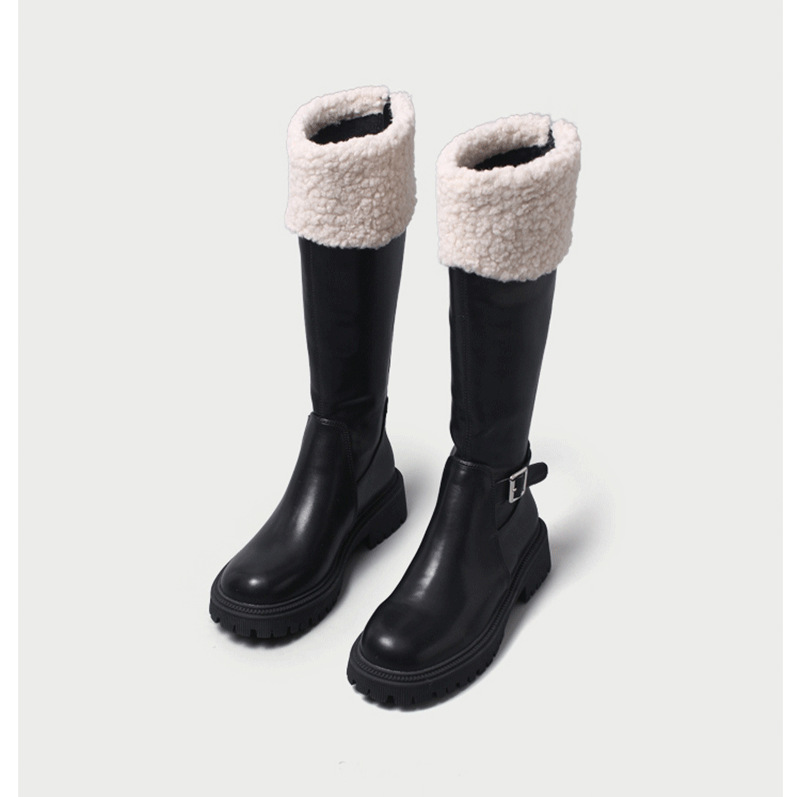 블랙 가죽 두꺼운 벨벳 HD701-20