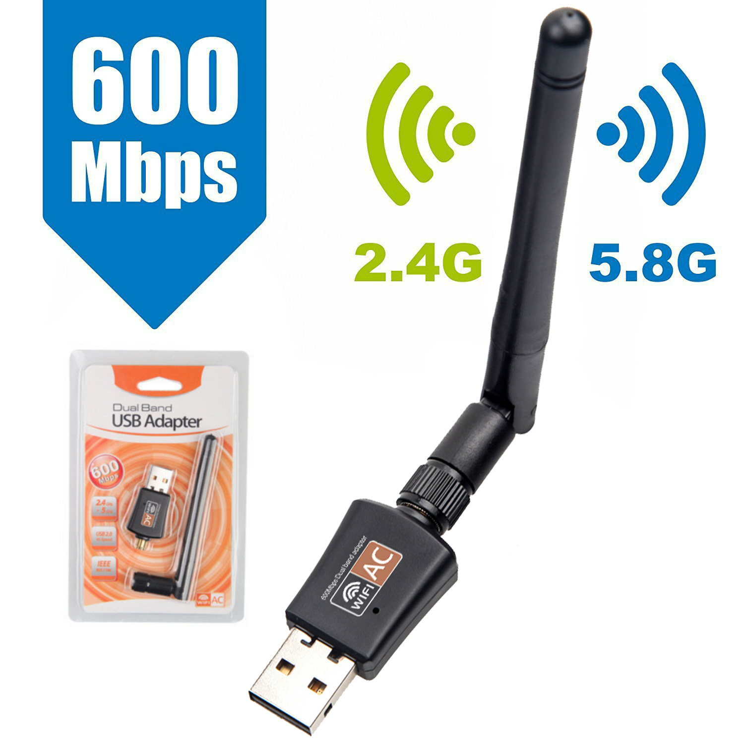 600M˫Ƶ wifiźŽշ2.4/5Gǧ׵USB