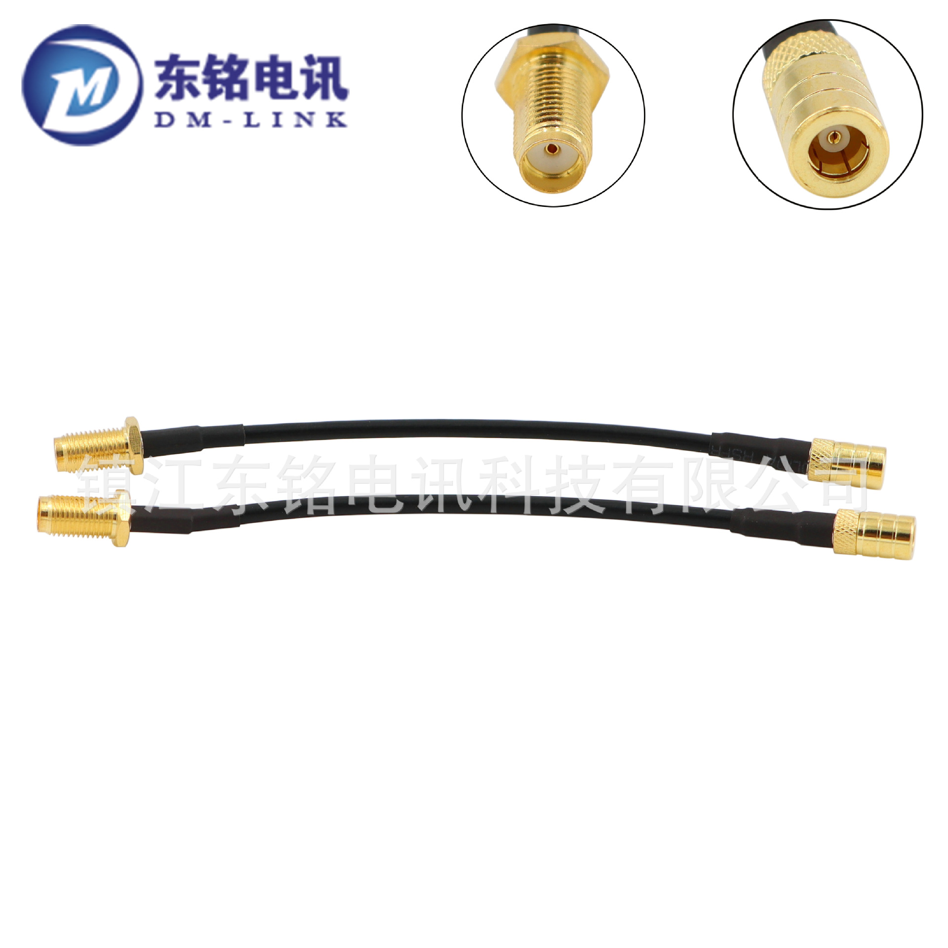 射频同轴连接线SMAK转SMBK SMA母转SMB母接RG174馈线延长线长10CM
