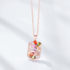 Zirconium, pendant stainless steel, trend necklace, accessory, internet celebrity, flowered, wholesale