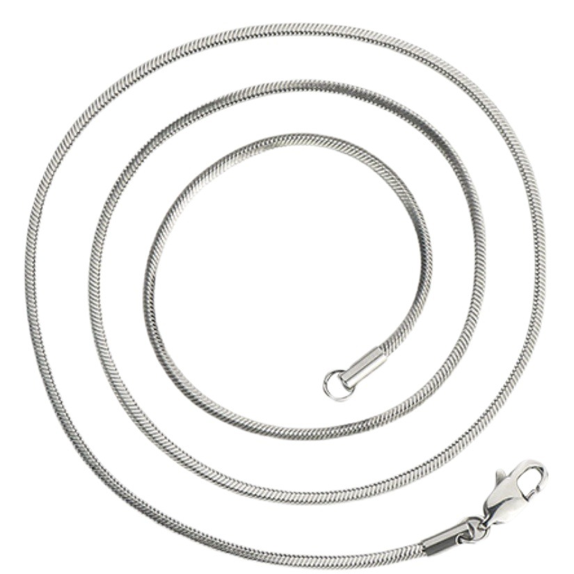 Titanium steel square snake bone chain necklace men's trendy light luxury niche high-grade chain men's high-grade chain accessories women's clavicle chain