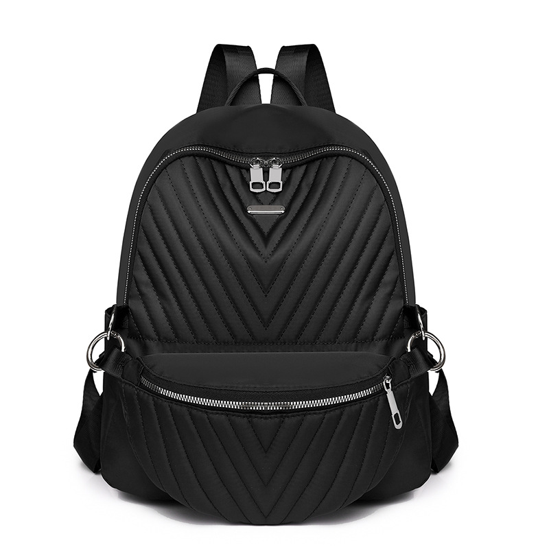 Fábrica al por mayor 2024 nuevo estilo casual color sólido damas mochila de nailon moda versátil multifuncional para niños y madres