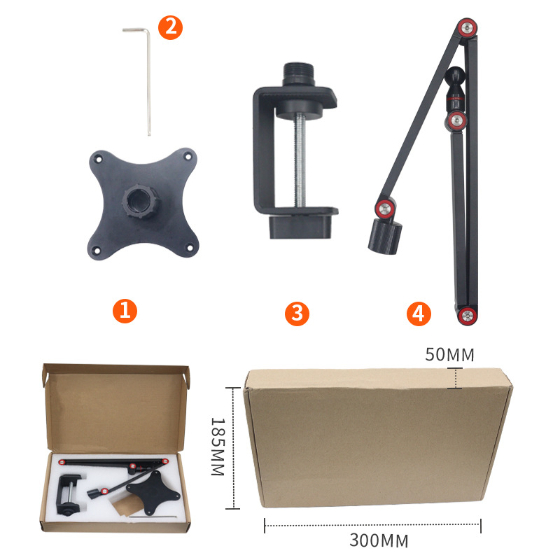 클립온 3암[어댑터 플레이트]--검정색