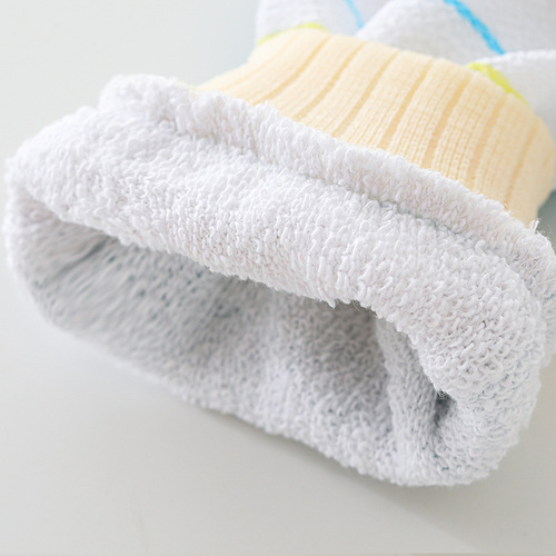 New type pumice stone wash mitt with rough texture on one side and fine texture on the other, thick double-sided bath scrub wash mitt bath glove pumice cloth
