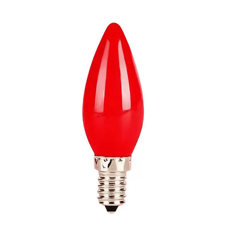 LED красная настольная лампа, свеча, помада, энергосберегающая лампа, фонарик, с резьбовым патроном