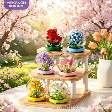 Compatible Building Blocks, Versatile Street Scene Toys, Children's Day Cross-Border Gifts, Burger Shop Stall, Food Truck Decorations