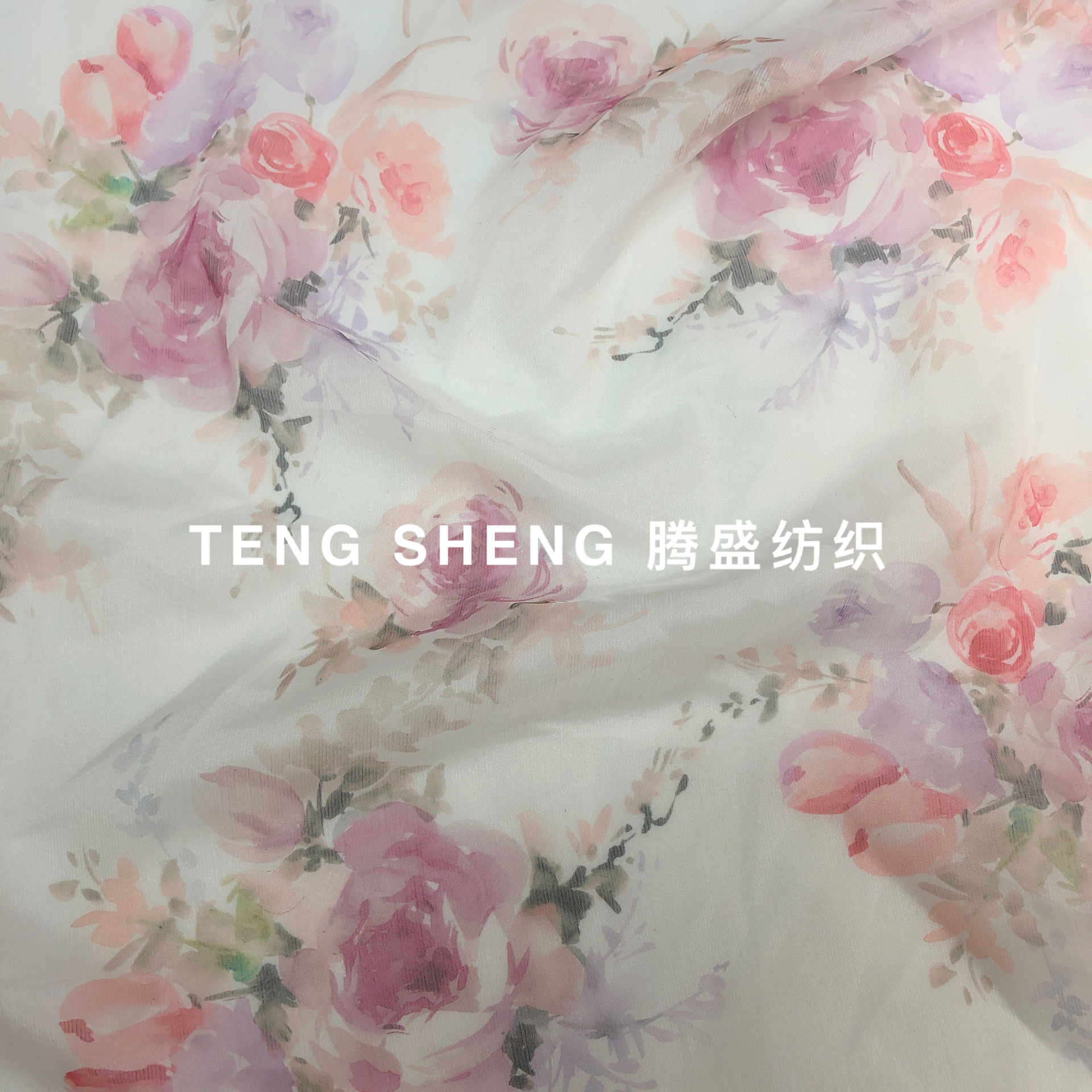 仿真丝雪纺面料 仙气清新花料 可开发花型 数码厂直销春夏印花